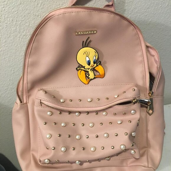 Tweety Beige Pearl Backpack 15x13x4 Gorgeous New  BP2 - Picture 1 of 6
